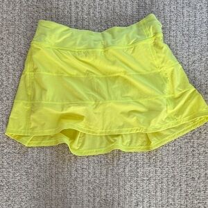 Lululemon Vibrant Yellow Pace Rival Athletic Skirt